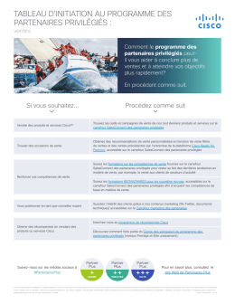 tableau d`initiation au programme des partenaires privil&eacute;gi&eacute;s