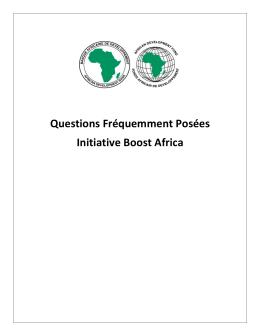 Questions Fréquemment Posées Initiative Boost Africa