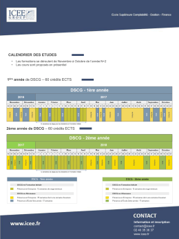 60 crédits ECTS 2ème année de DSCG – 60 crédits ECTS