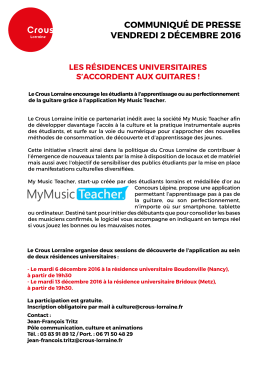 communiqué de presse vendredi 2 décembre 2016