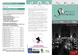le programme - Abbaye de Sylvan&egrave;s