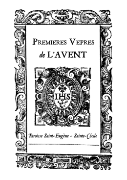 Télécharger le livret des I ères vêpres au format PDF