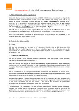 Règlement du