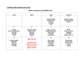 CANTINE SAINT MARTIN SUR OCRE MENU DU MOIS DE