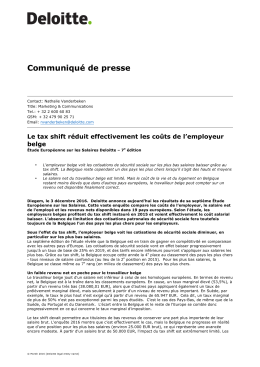 Communiqu&eacute; de presse