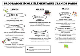 programme école élémentaire jean de paris - Amberieu-en