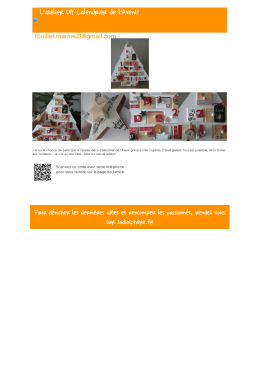 L`atelier DIY Calendrier de l`Avent!