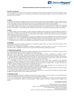 DencoHappel France SAS CONDITIONS GENERALES DE VENTE