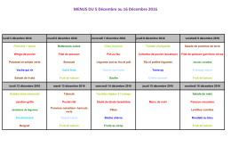 menu du 5 décembre au 16 décembre 2016