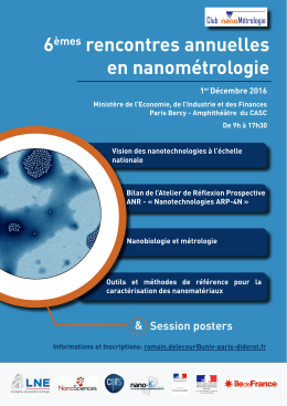 6èmes rencontres annuelles en nanométrologie