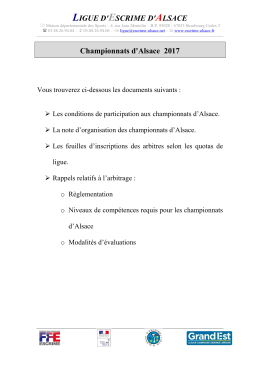 Championnats d`Alsace 2017