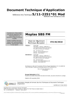 Document Technique d`Application Moplas SBS FM