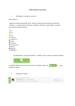 Guide utilisateur Joyeux Noel I. T&eacute;l&eacute;charger le module sur votre site
