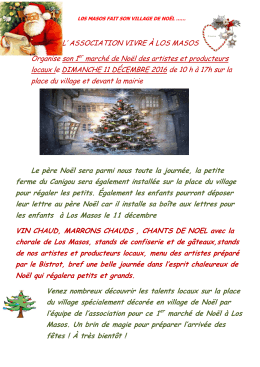 March&eacute; de No&euml;l le dimanche 11 d&eacute;cembre 2016 de