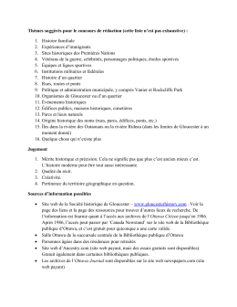 Thèmes suggérés pour le concours de rédaction (cette liste n`est