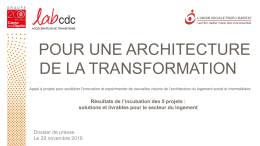 pour une architecture de la transformation