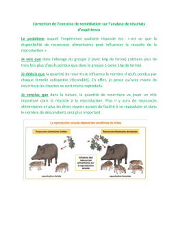 Correction de l`exercice de rem&eacute;diation sur l`analyse de r&eacute;sultats d