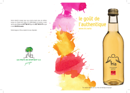 communiqu&eacute; avril 2016 - &Icirc;ris &ndash; jus de fruits du Valais