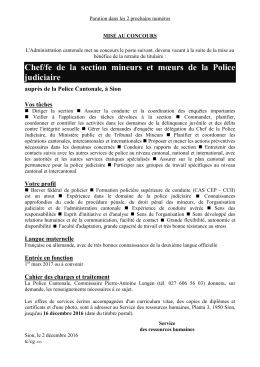 Chef/fe de la section mineurs et mœurs de la Police judiciaire