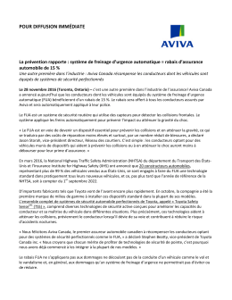 pour diffusion immédiate