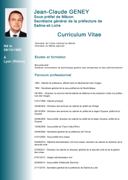 CV geney - Services Etat Sa&ocirc;ne-et