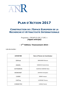 Liste des laur&eacute;ats