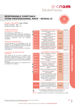 responsable comptable titre professionnel rncp - niveau ii