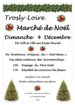 Trosly-Loire Marché de Noël Dimanche 4 Décembre De Nombreux
