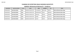 planning entretiens architecte