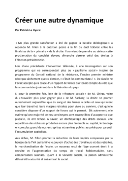 Cr&eacute;er une autre dynamique