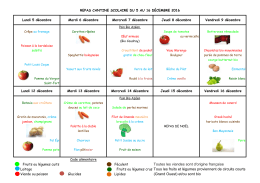 Menus Cantine