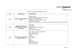 Liste et nomenclature des commissions - EVA