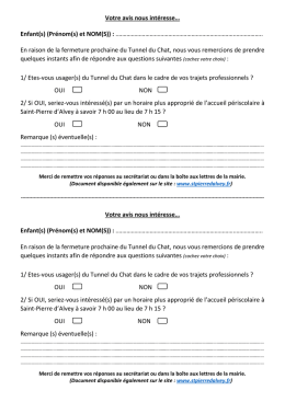 Votre avis nous intéresse…