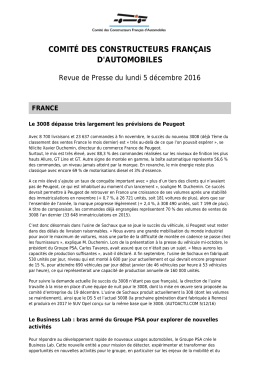 Revue de presse du 5 décembre