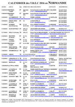 CALENDRIER TREC 2016