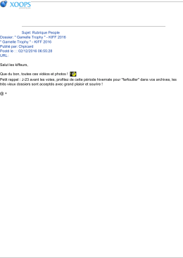 Sujet: Rubrique People