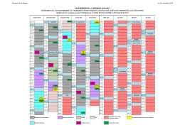 calendrier de la session 2016-2017