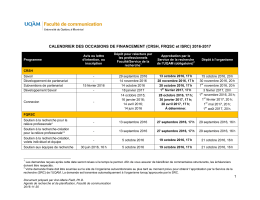 2016-2017 - Faculté de communication