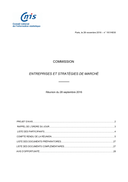Compte rendu - Entreprises et strat&eacute;gies de march&eacute;