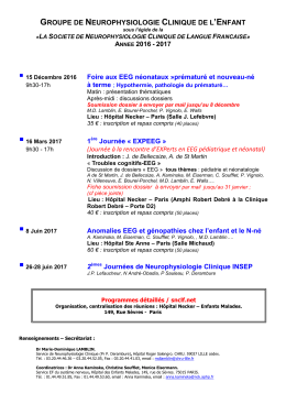 Programme Groupe de NPCE 2016-2017