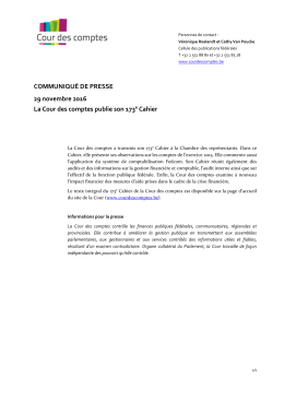 173e Cahier de la Cour des comptes