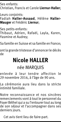 Nicole HALLER