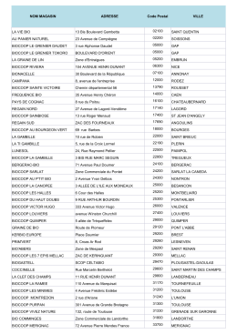 liste PDV PDM COSMETIQUES DEC 2016
