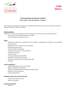 Instructeur(trice) du droit des sol (H/F)