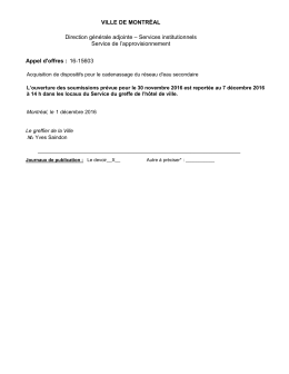 Acquisition de dispositifs pour le cadenassage du réseau d`eau
