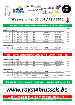 Feuille de la semaine