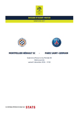 Dossier d`avant-match