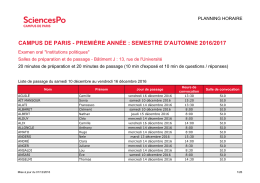 Acc&eacute;der au calendrier de l`examen oral "Institutions politiques"