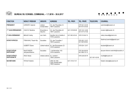 bureau du conseil communal – 1.7.2016 – 30.6.2017