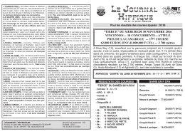 PMU du Mercredi 30 nov 2016